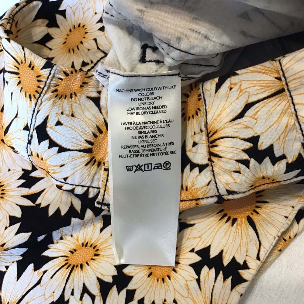 Anthropologie Maeve Colette Daisy Print Linen Blend Pants Size 25 - Picture 11 of 12